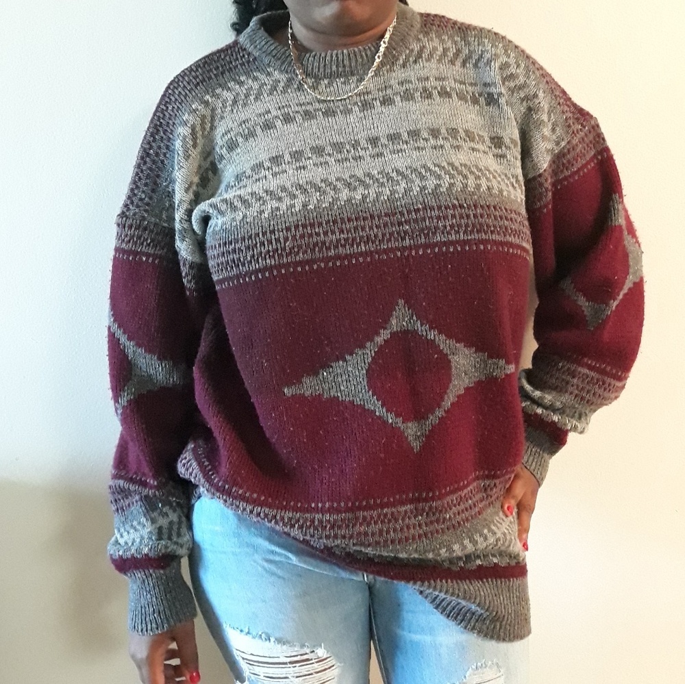 Cosby Coogie Style Oversized Knit Sweater
